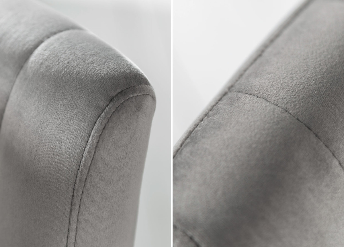Tabourets de bar velours gris