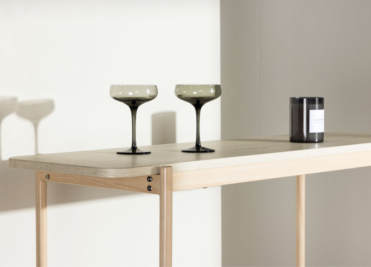 Meuble étagère couleur bois blanchi