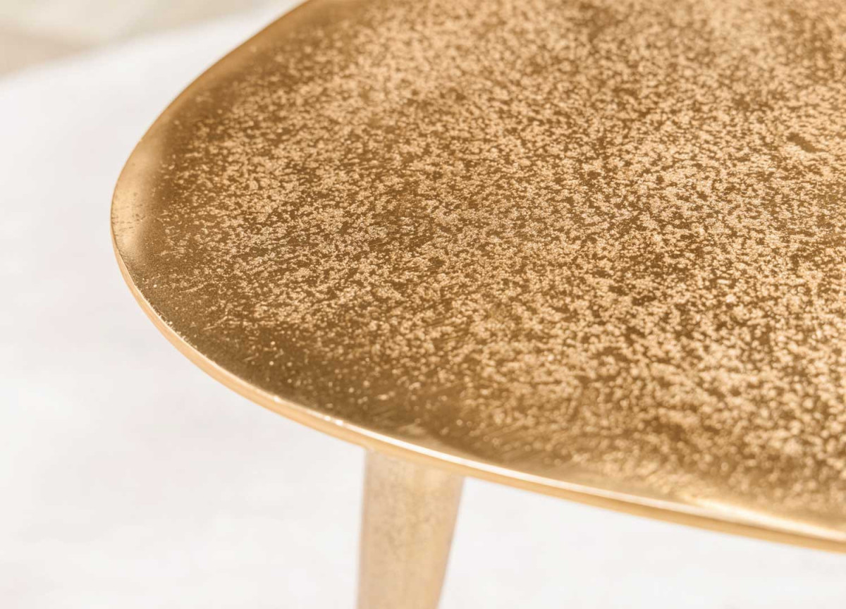 Table Gigogne en Métal Doré Originale