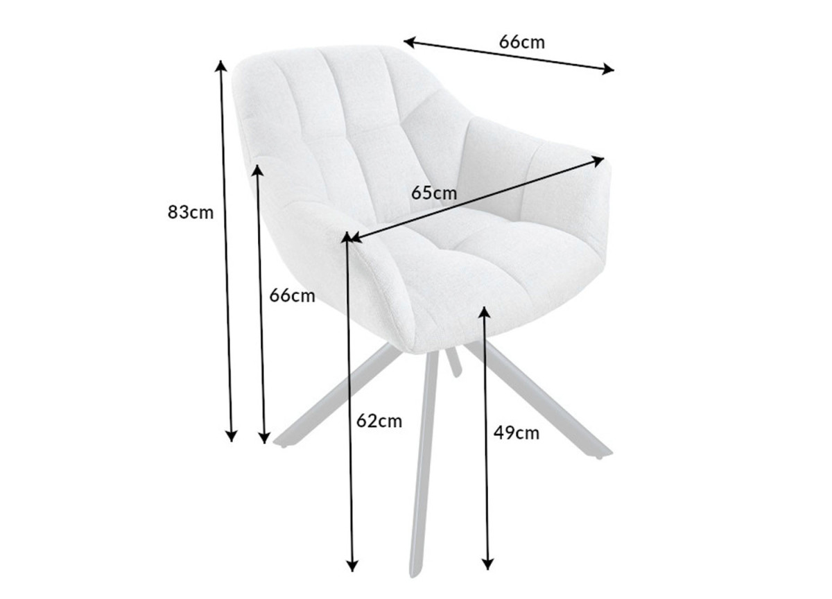 Lot de 2 fauteuils rotatifs à 180°