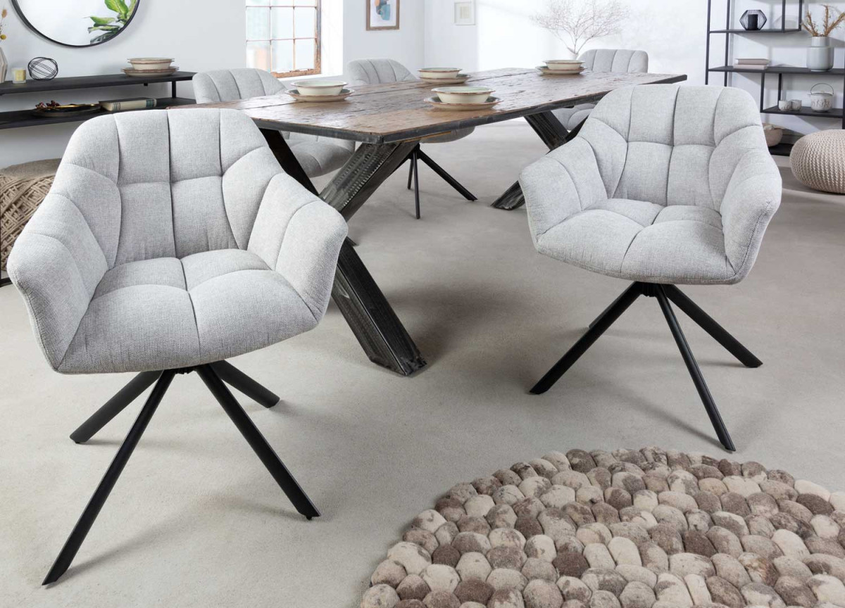 Lot de 2 fauteuils rotatifs à 180°