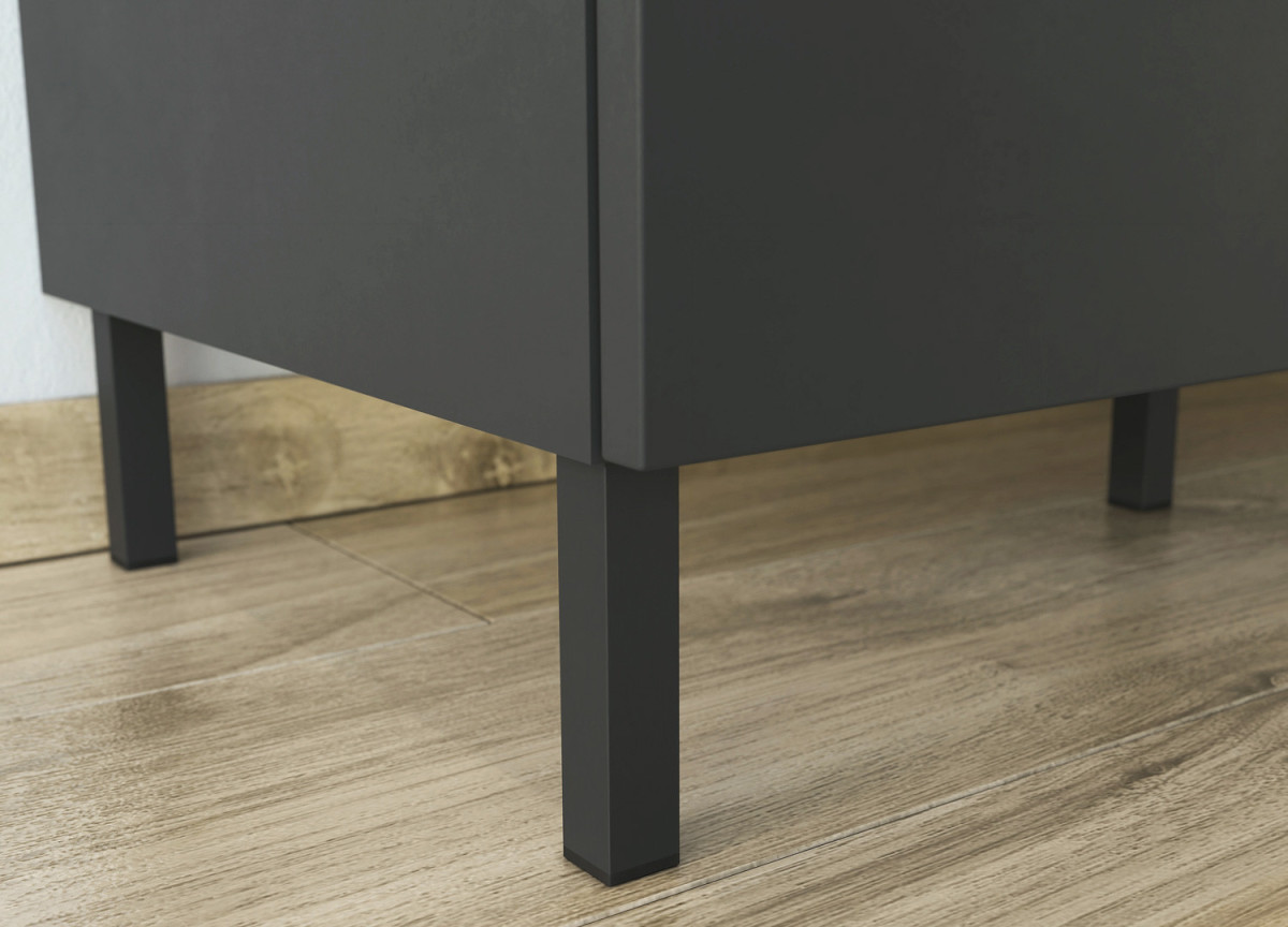Banc TV graphite et couleur bois