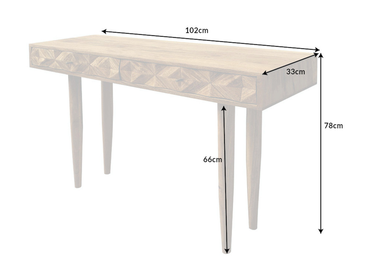 Console rétro moderne en acacia
