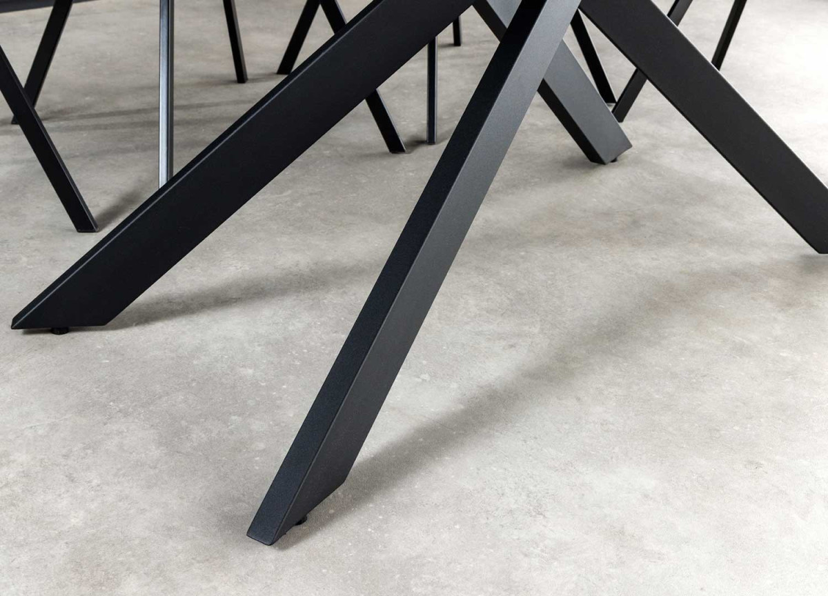 Table à manger extensible couleur marbre blanc