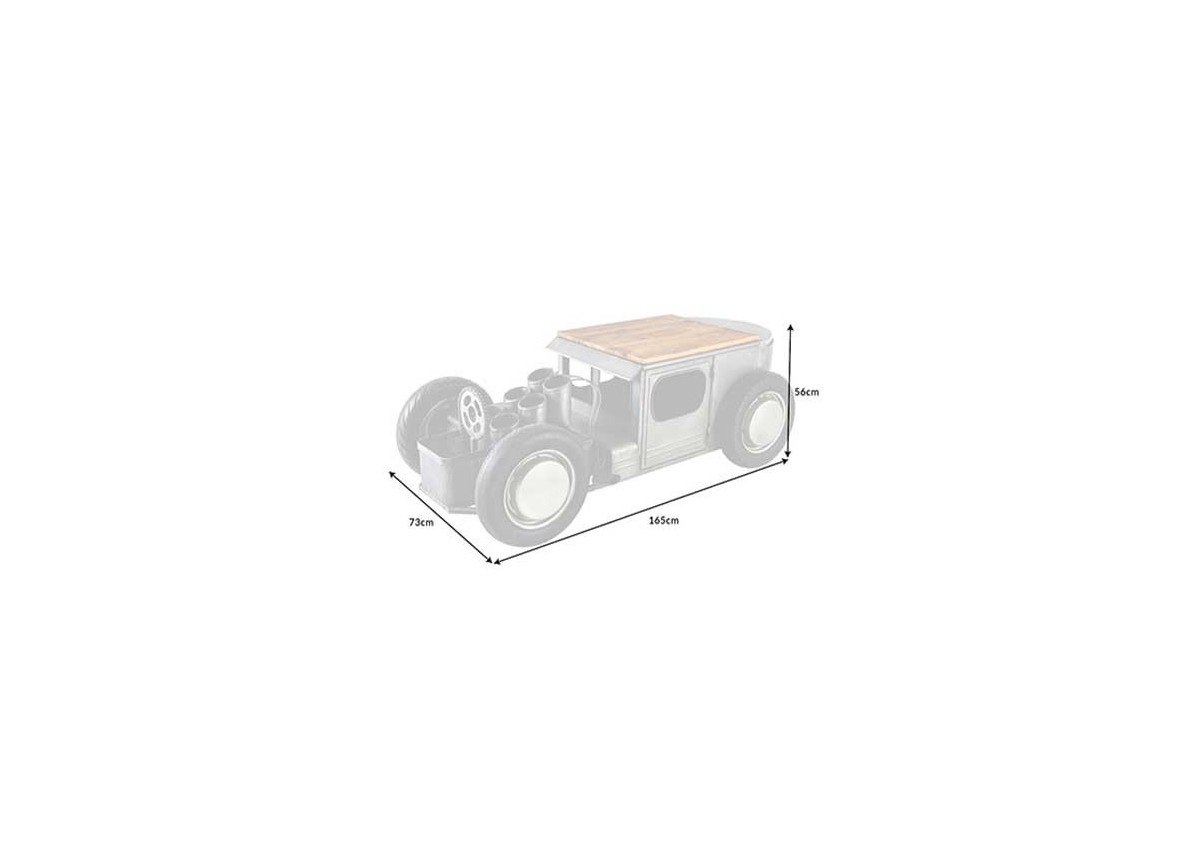 Table Basse Voiture Vintage Hot Rod - Range-Bouteilles