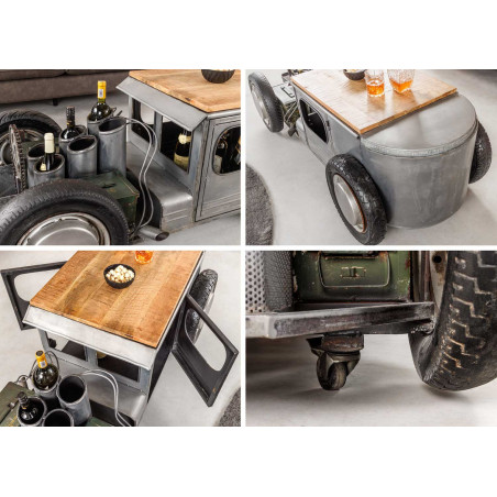 Table Basse Voiture Vintage Hot Rod - Range-Bouteilles