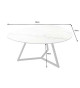 Table basse en céramique blanche 90 cm