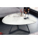Table basse en céramique blanche 90 cm