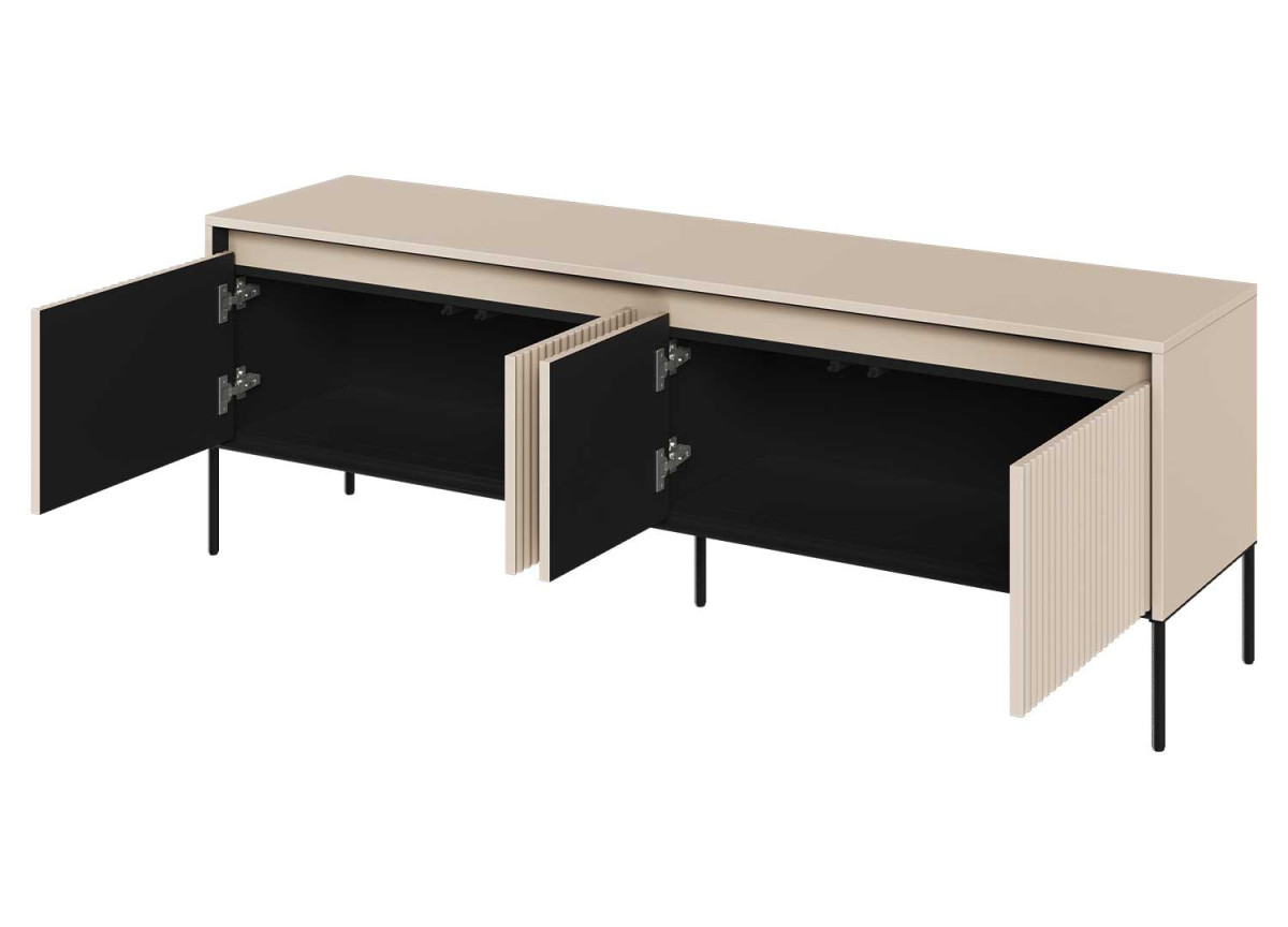 Meuble TV beige sable avec bande led