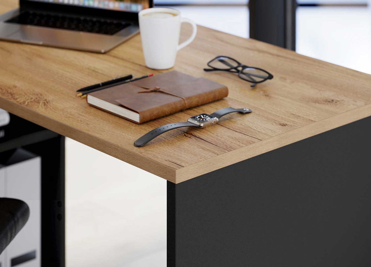 Bureau en bois et gris graphite