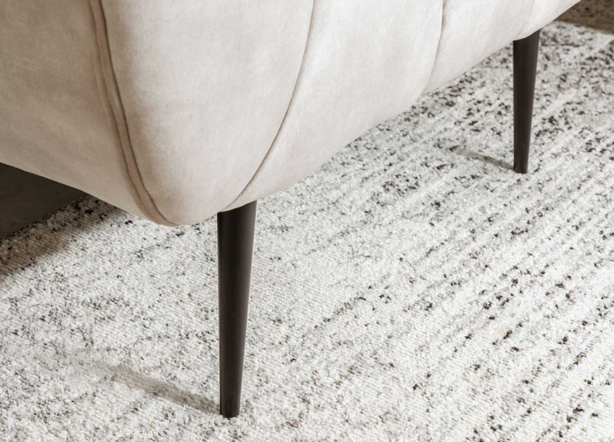 Fauteuil Moderne en Velours et Pieds Métal