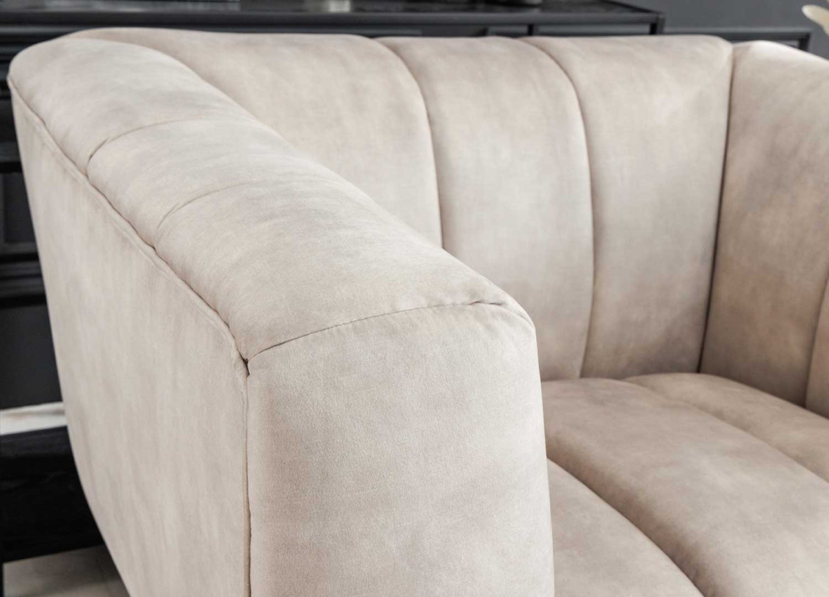 Fauteuil Moderne en Velours et Pieds Métal