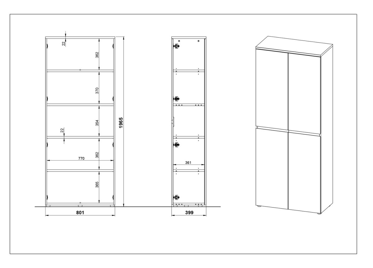 Armoire bureau à document