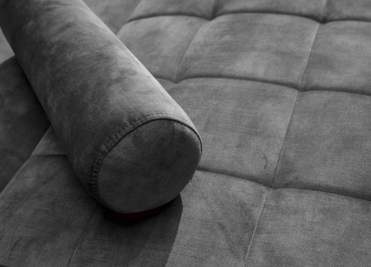 Canapé lit 2 places en velours gris