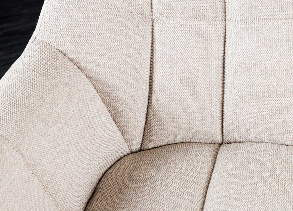 Banquette design tissu beige