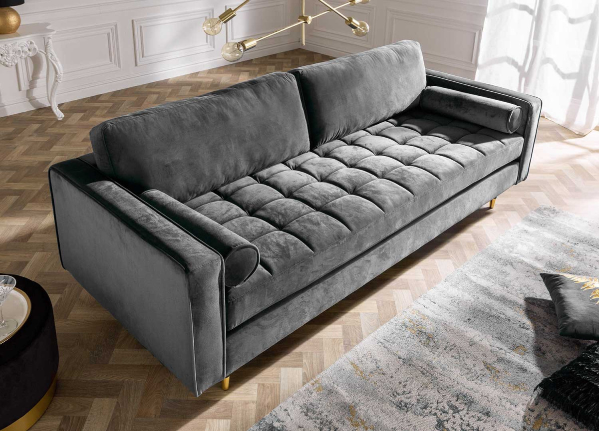 Canapé cosy 3 places gris
