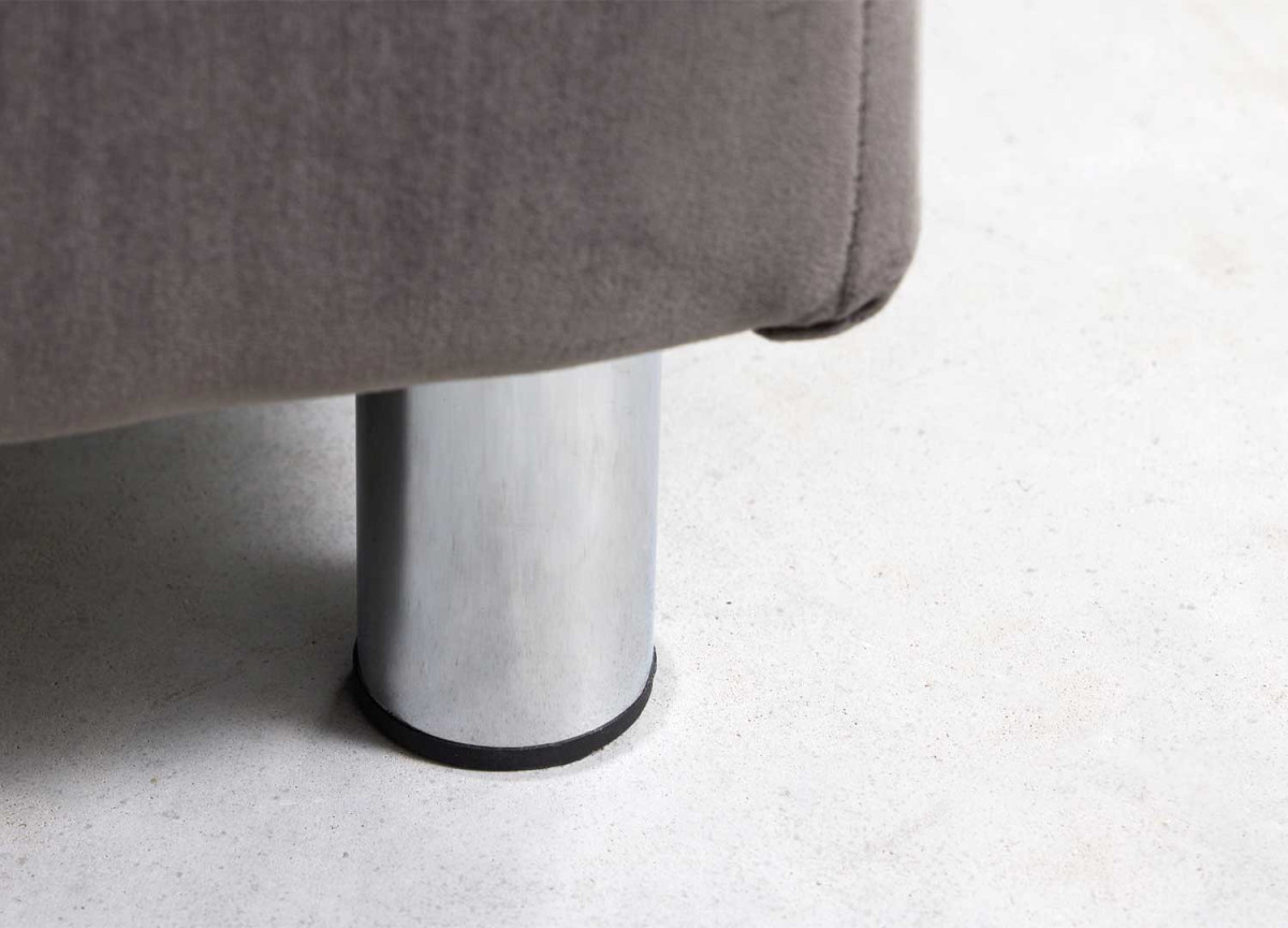 Canapa d'Angle en Velours Gris