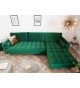 Canapé d'angle vert émeraude