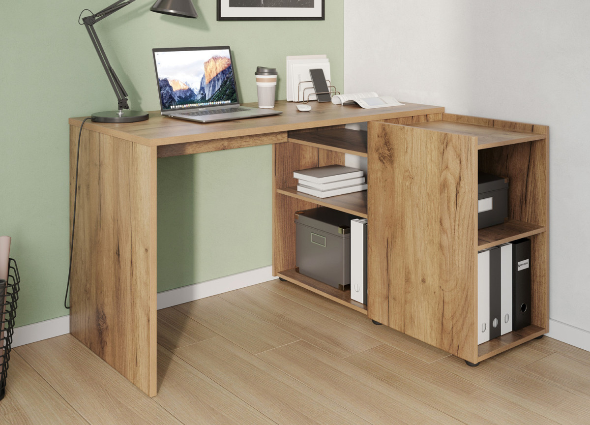 Bureau d'angle avec rangement