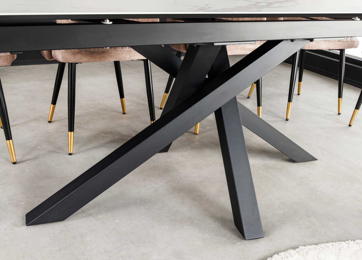 Table à manger avec allonges 180 à 260 cm