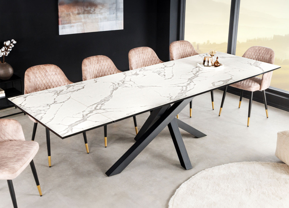 Table à manger avec allonges 180 à 260 cm