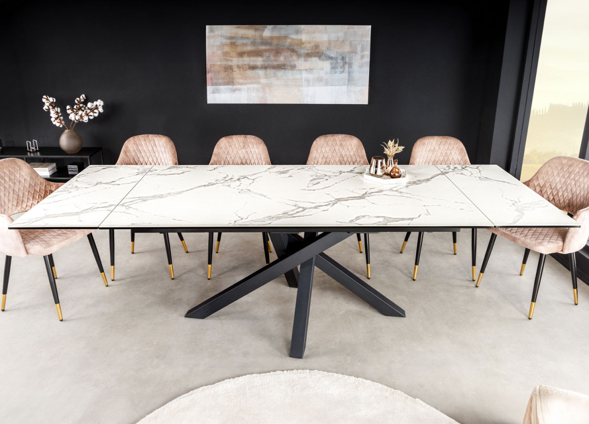 Table à manger avec allonges 180 à 260 cm
