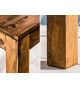 Table de repas en bois massif avec 2 allonges 160-240 cm