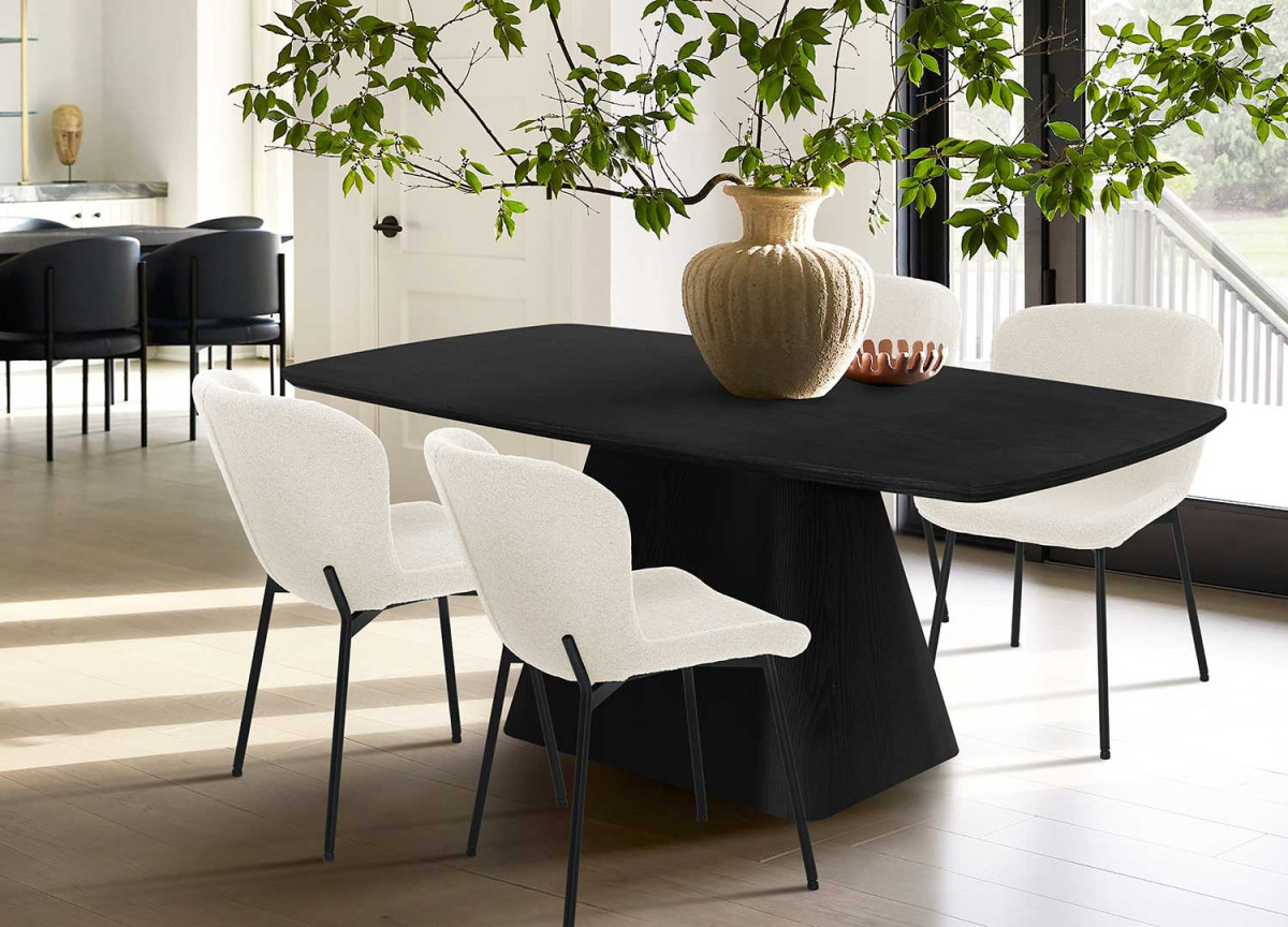 Table 180x90 chêne noir