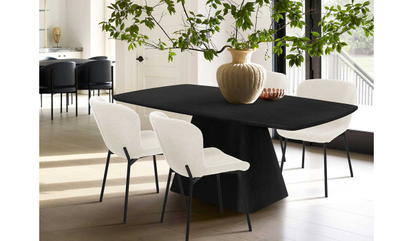Table 180x90 chêne noir