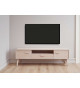 Meuble TV 160 cm Chêne blanchi style Scandinave