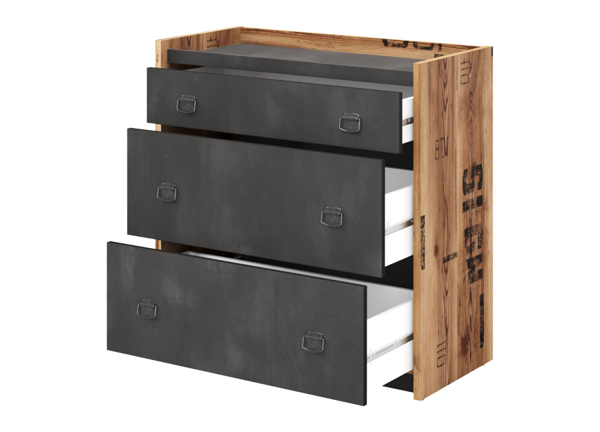 Commode esprit loft industriel chambre enfant