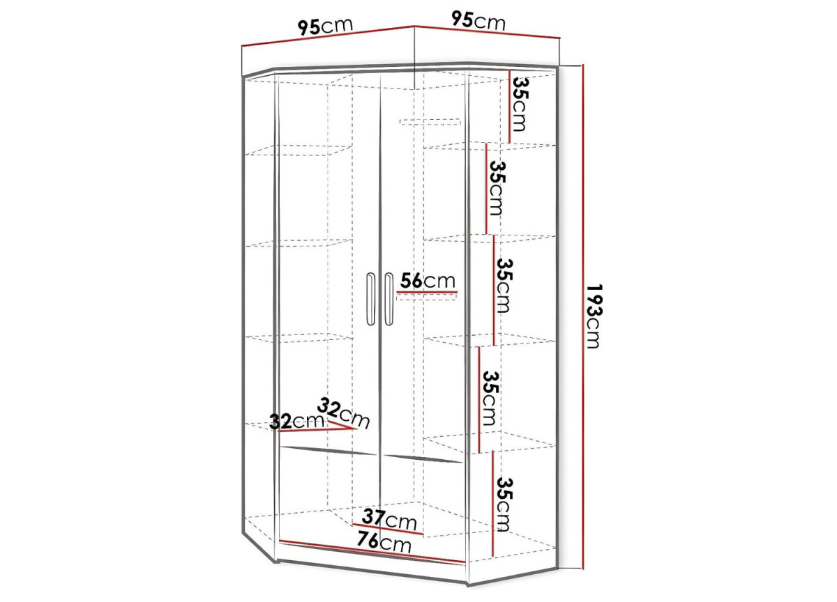 Armoire d'angle chambre ado