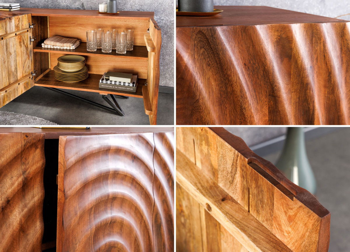 Buffet Bois Massif Façades en Bois Sculpté