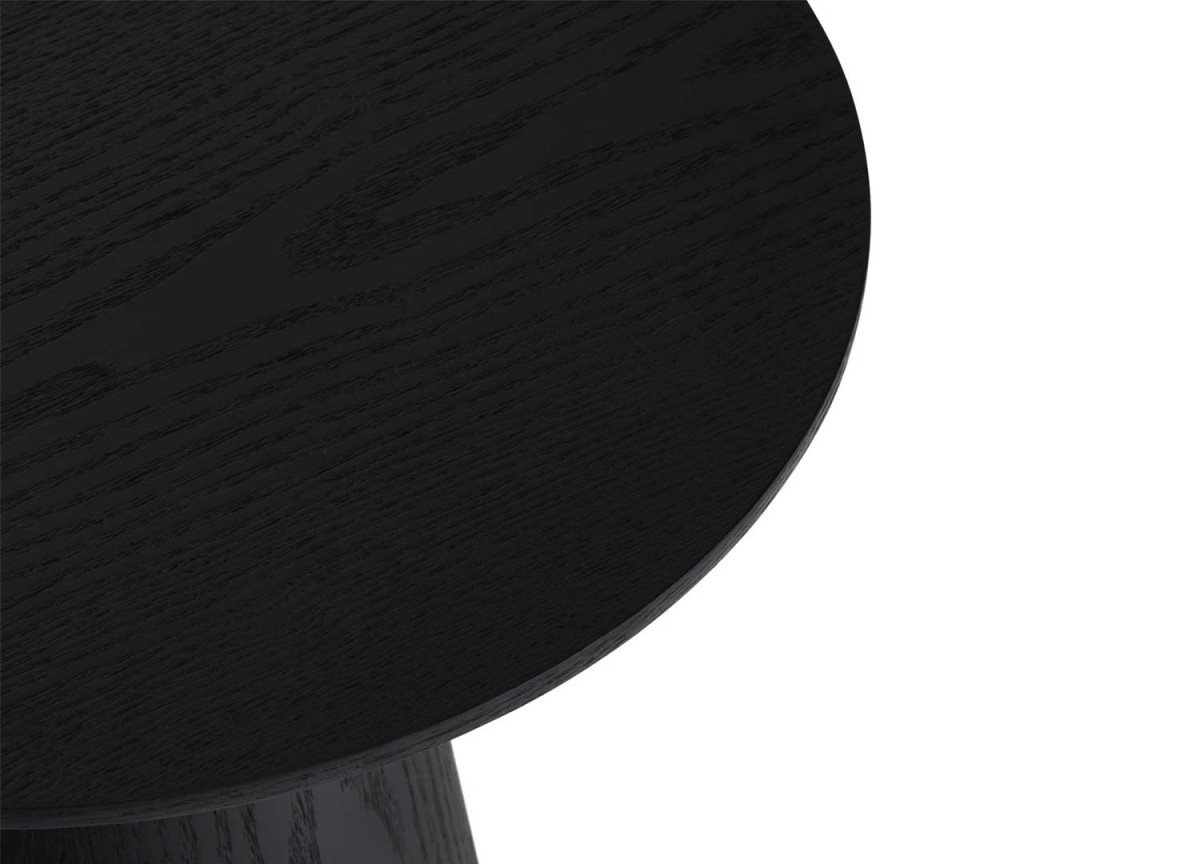 Bout de Canapé Rond 45 cm Chêne Noir