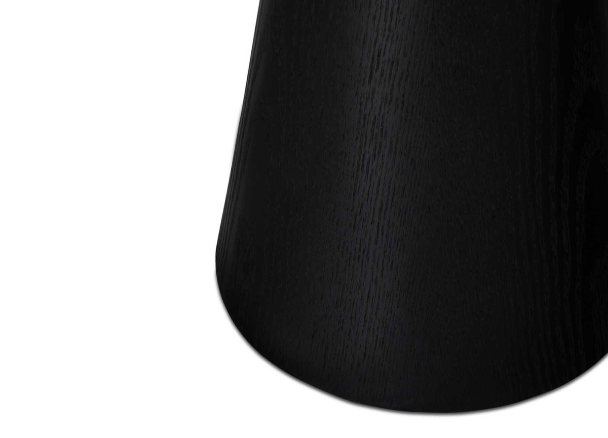 Bout de Canapé Rond 45 cm Chêne Noir