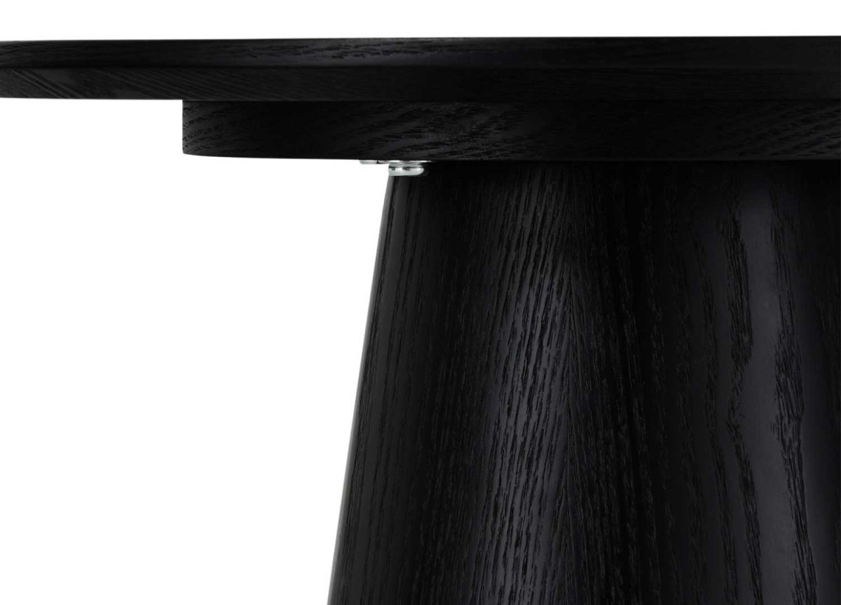Bout de Canapé Rond 45 cm Chêne Noir