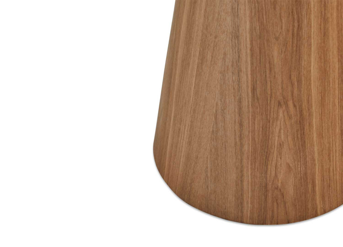 Bout de Canapé Rond Design 45 cm Chêne
