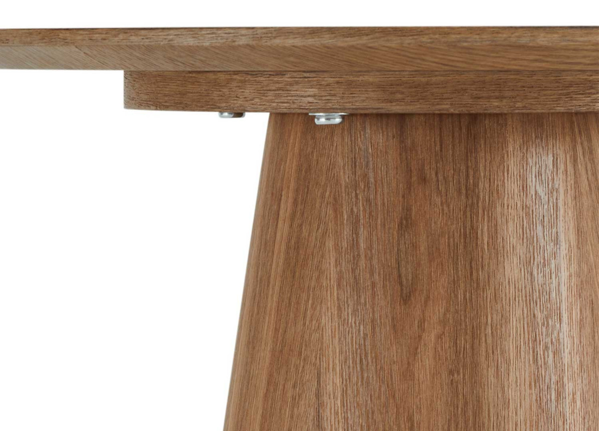 Bout de Canapé Rond Design 45 cm Chêne