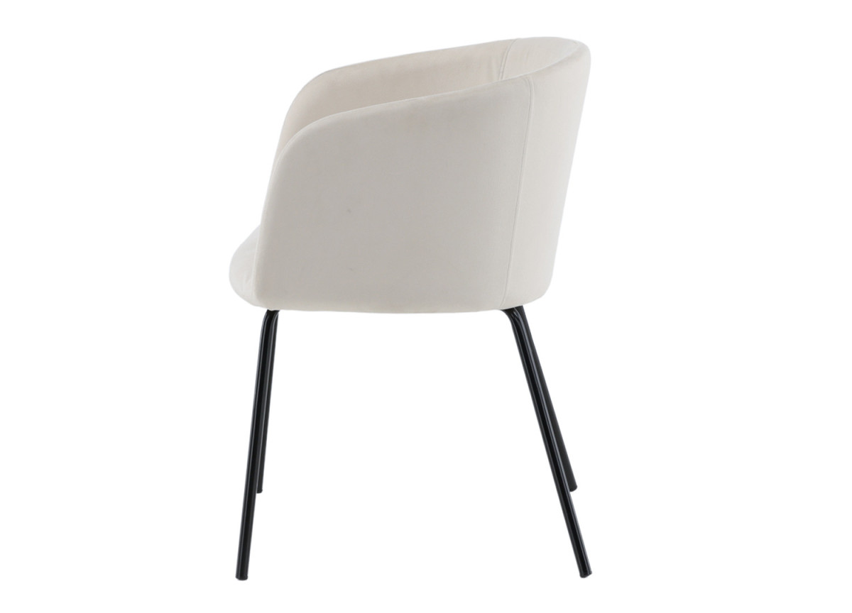 Lot de 2 chaises en velours et métal noir