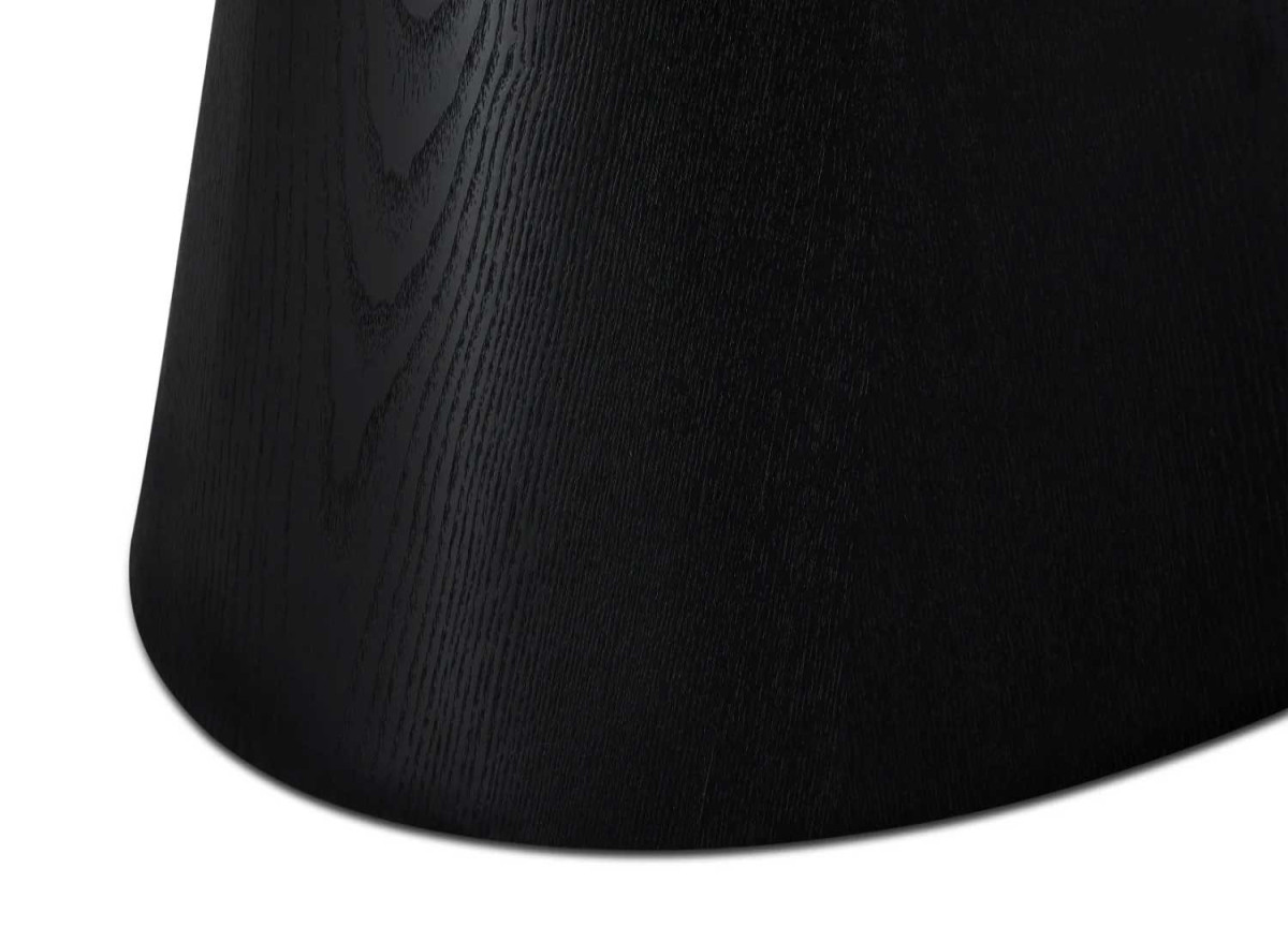 Table salle à manger ovale 160 cm Chêne noir
