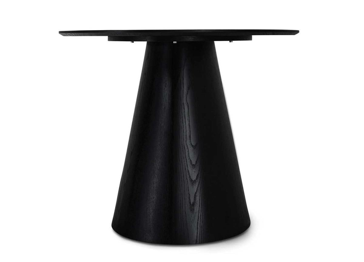 Table salle à manger ovale 160 cm Chêne noir