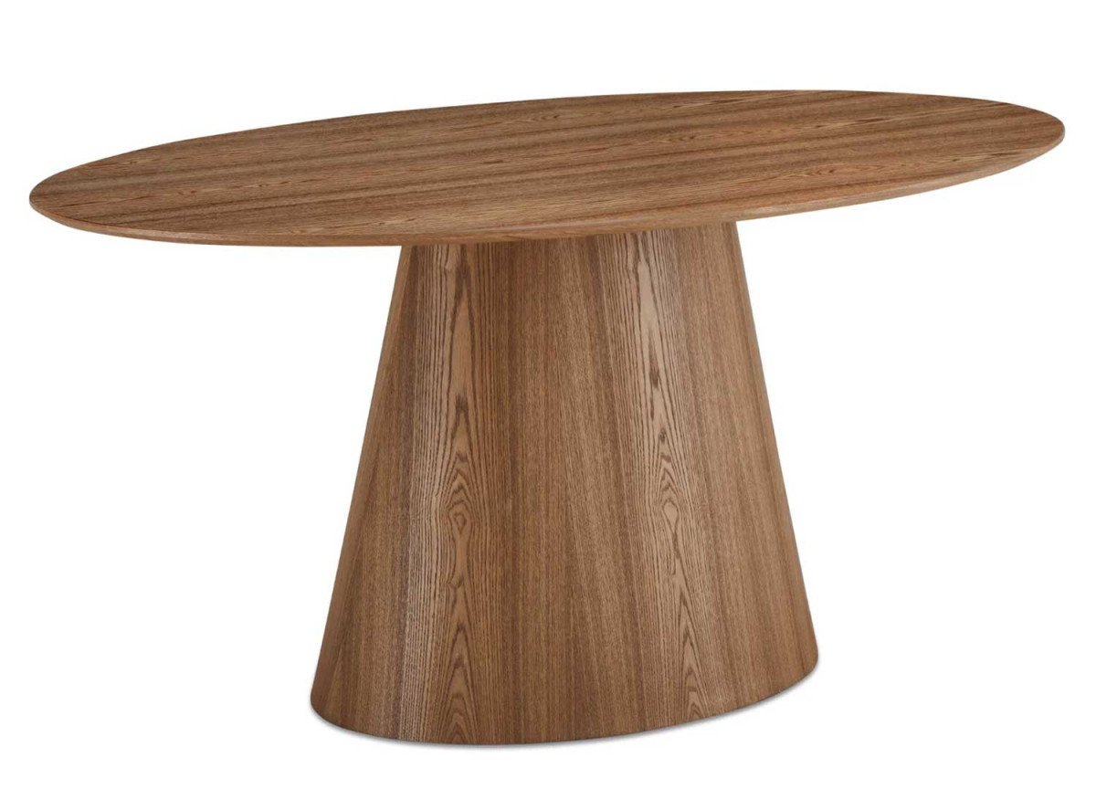 Table salle à manger ovale 160 cm Chêne