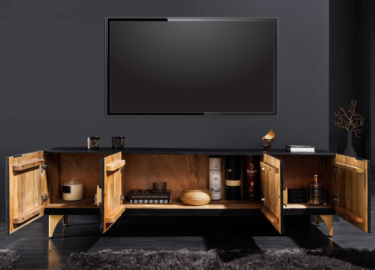 Meuble TV 180 cm avec 4 portes