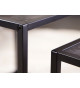 Lot de 2 tables basses carrées en métal noir