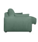 Canapé d'angle avec méridienne en tissu vert sauge