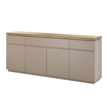 Buffet gris chaud et acacia massif