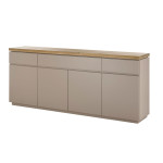 Buffet gris chaud et acacia massif