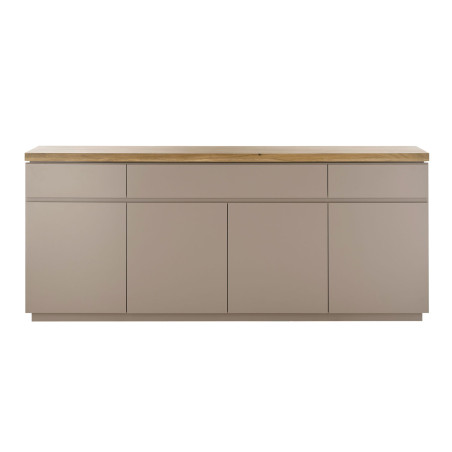Buffet moderne 200 cm couleur chaud et bois massif