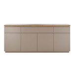 Buffet moderne 200 cm couleur chaud et bois massif