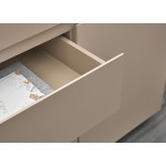 Buffet Moderne 200 cm Couleur Gris Chaud et Bois d'Acacia